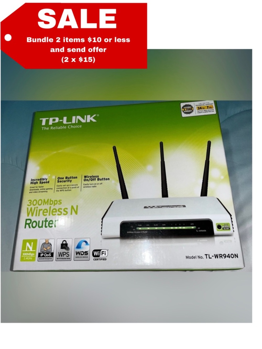 TP-Link 300Mbps Wireless Router TL-WR940N New in box